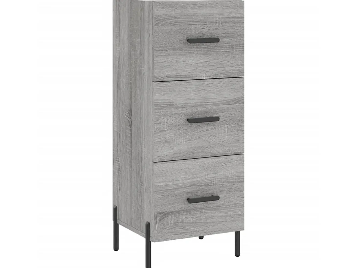 Aparador alto madera contrachapada gris Sonoma 34,5x34x180 cm ES75957