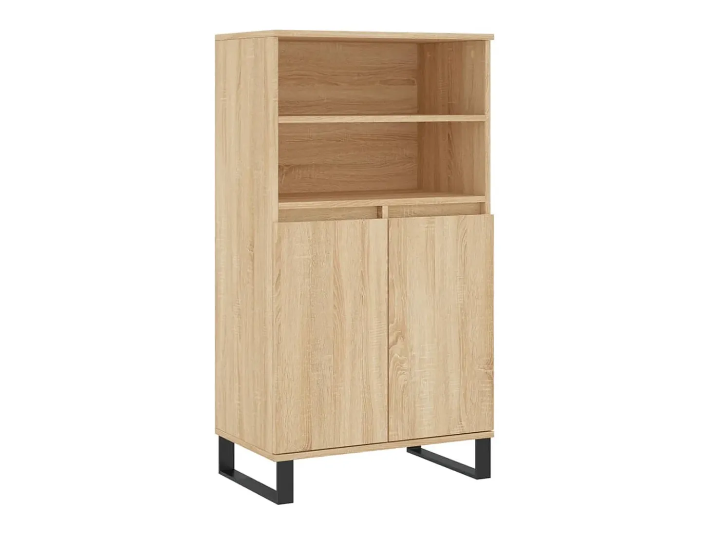Aparador alto madera contrachapada color roble 60x36x110 cm