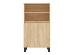 Aparador alto madera contrachapada color roble 60x36x110 cm