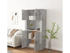 Aparador alto madera contrachapada gris hormigón