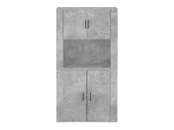 Aparador alto madera contrachapada gris hormigón