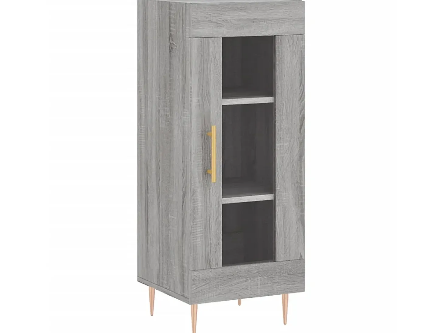 Aparador alto madera contrachapada gris Sonoma 34,5x34x180 cm ES51295