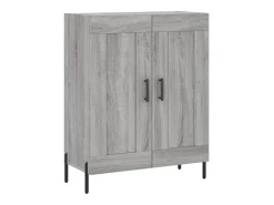 Aparador alto madera contrachapada gris sonoma 69,5x34x180 cm