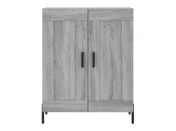 Aparador alto madera contrachapada gris sonoma 69,5x34x180 cm