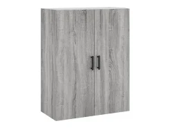 Aparador alto madera contrachapada gris sonoma 69,5x34x180 cm