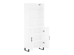 Aparador alto madera contrachapada blanco 69,5x34x180 cm ES67092