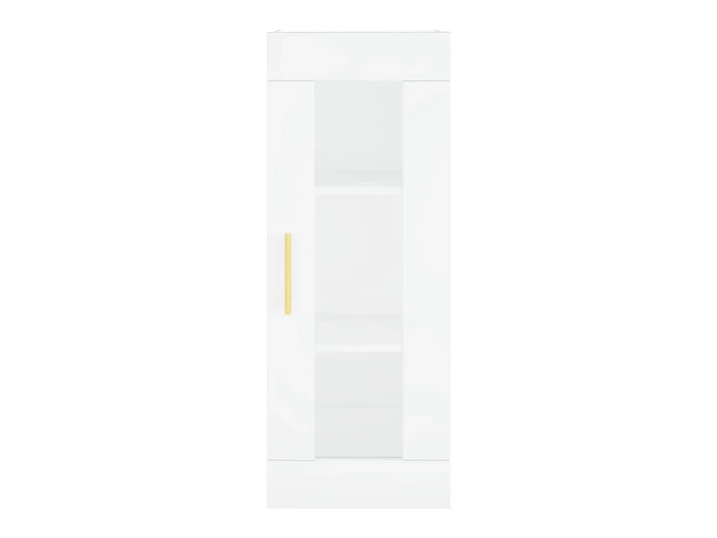 Aparador alto madera contrachapada blanco 34,5x34x180 cm