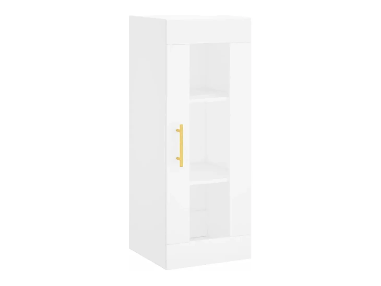 Aparador alto madera contrachapada blanco 34,5x34x180 cm