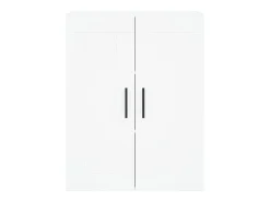 Aparador alto madera contrachapada blanco 69,5x34x180 cm