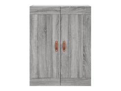 Aparador alto madera contrachapada gris sonoma 69,5x34x180 cm