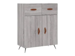Aparador alto madera contrachapada gris sonoma 69,5x34x180 cm