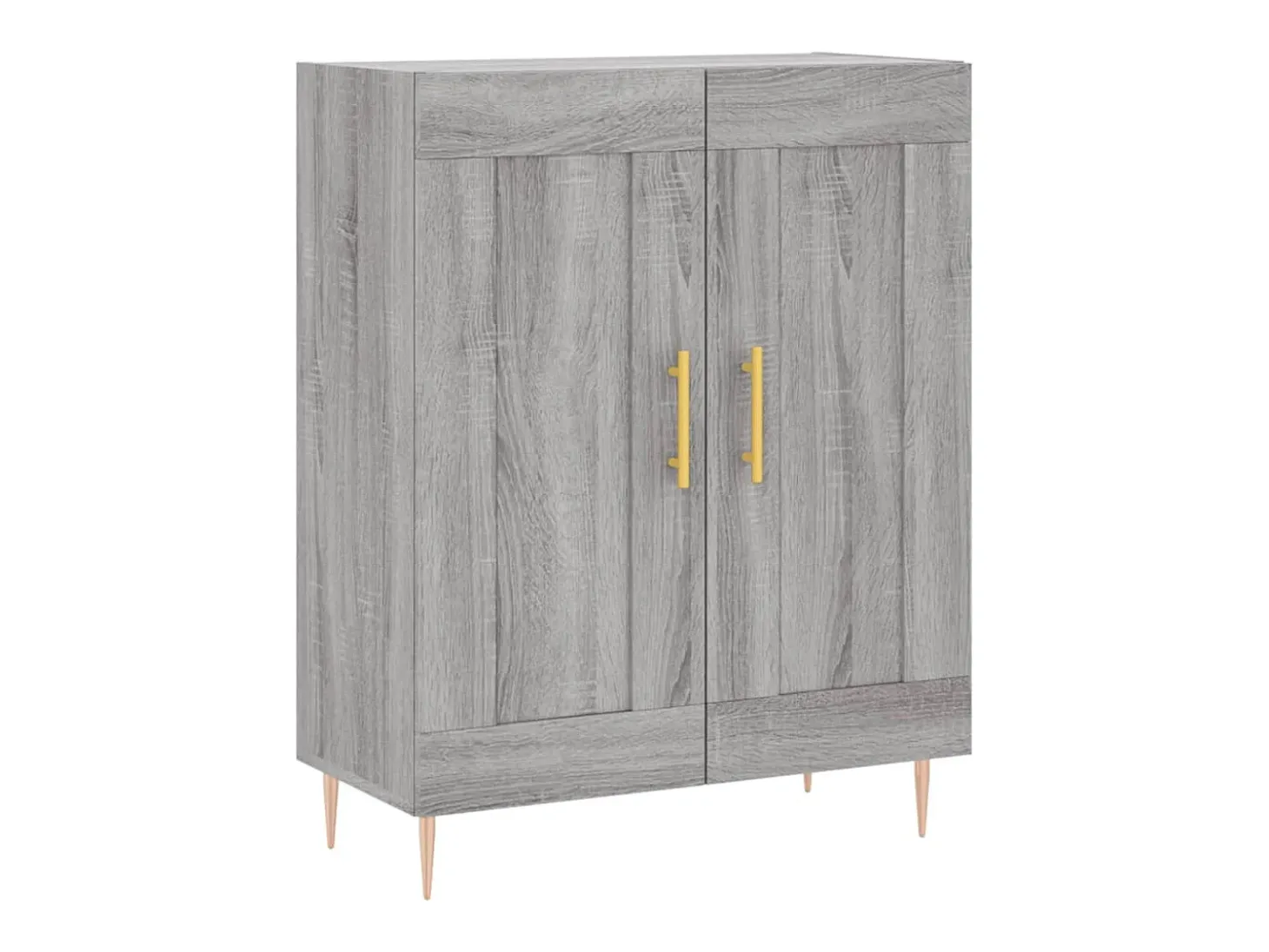 Aparador alto madera contrachapada gris sonoma 69,5x34x180 cm