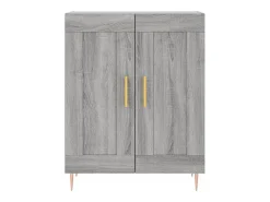 Aparador alto madera contrachapada gris sonoma 69,5x34x180 cm