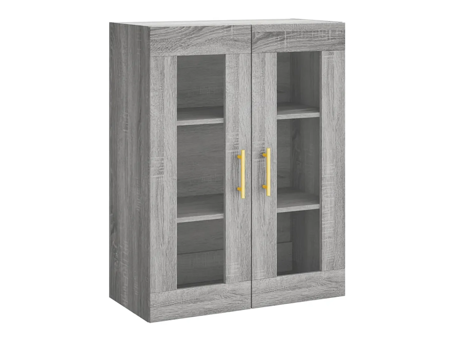 Aparador alto madera contrachapada gris sonoma 69,5x34x180 cm