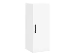 Aparador alto madera contrachapada blanco 34,5x34x180 cm