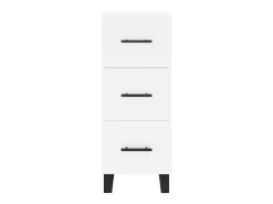 Aparador alto madera contrachapada blanco 34,5x34x180 cm