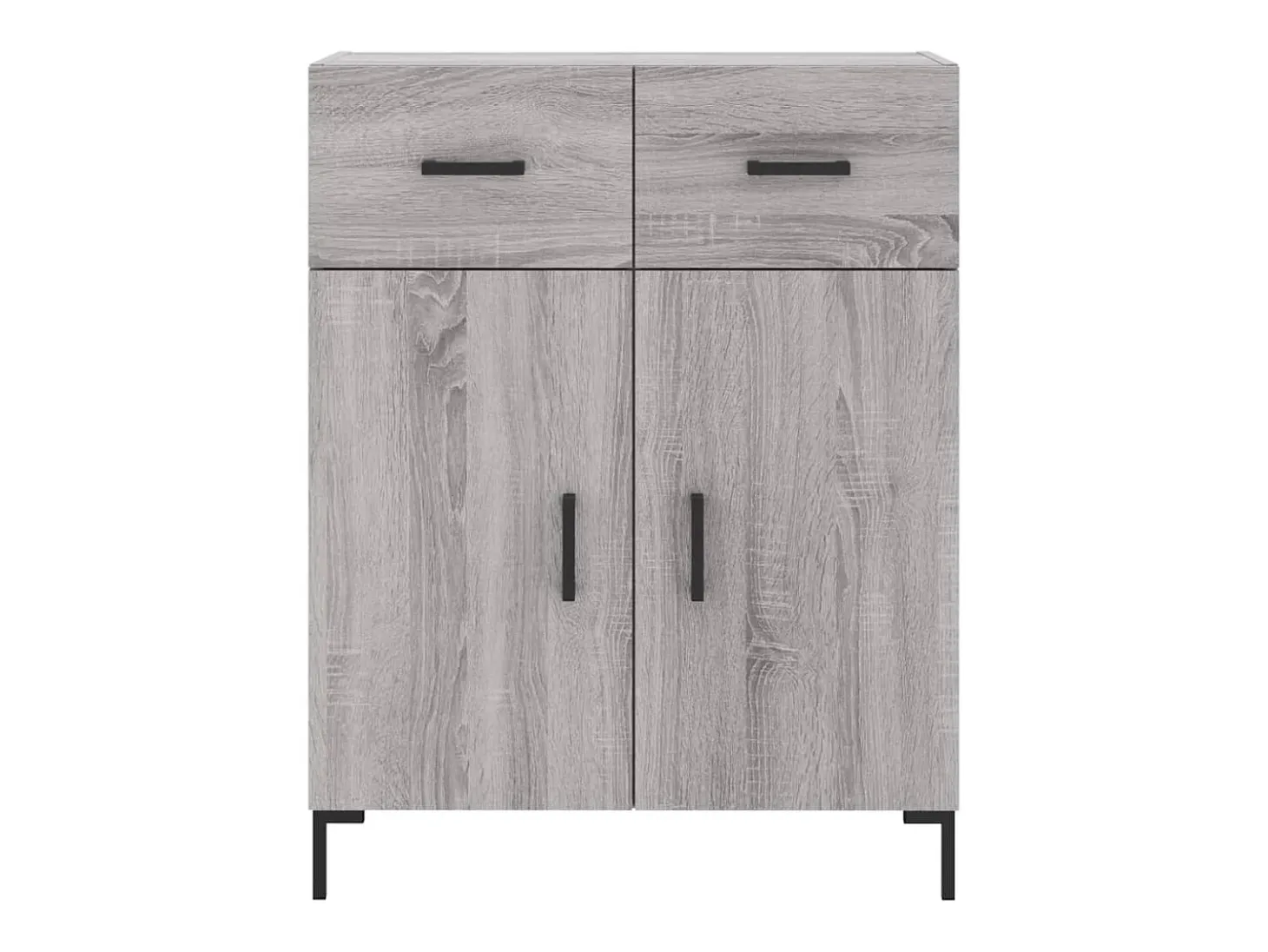 Aparador alto madera contrachapada gris sonoma 69,5x34x180 cm