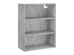 Aparador alto madera contrachapada gris hormigón 69,5x34x180 cm ES46869
