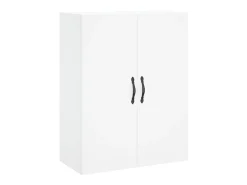 Aparador alto madera contrachapada blanco 69,5x34x180 cm ES47498