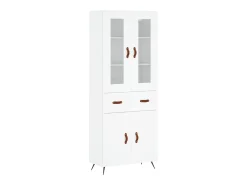 Aparador alto madera contrachapada blanco 69,5x34x180 cm ES93389