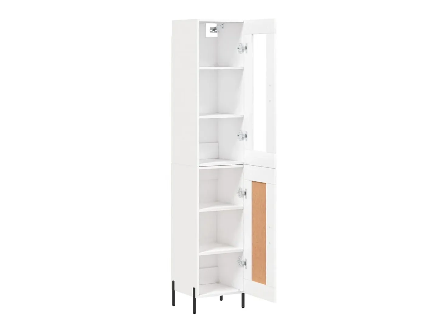 Aparador alto madera contrachapada blanco 34,5x34x180 cm ES11257
