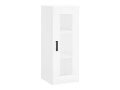 Aparador alto madera contrachapada blanco 34,5x34x180 cm ES11257