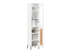 Aparador alto madera contrachapada blanco 34,5x34x180 cm ES11257