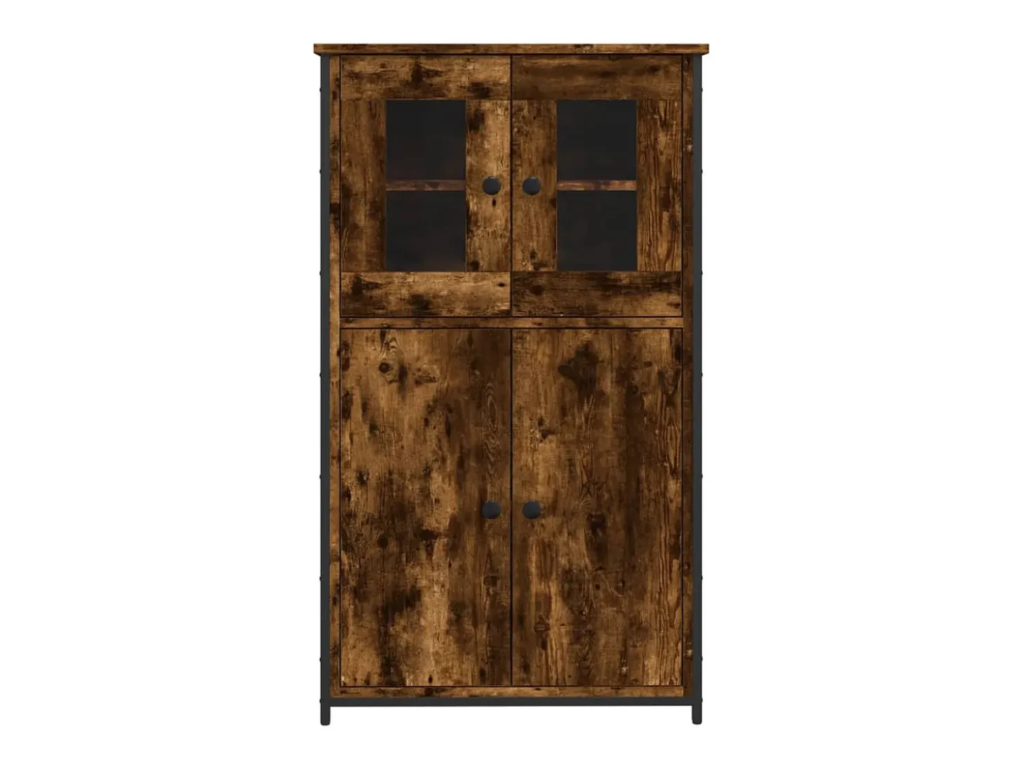 Aparador alto madera contrachapada roble ahumado 62x32x106,5 cm ES70077