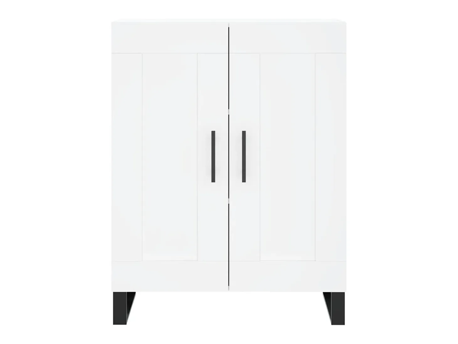 Aparador alto madera contrachapada blanco 69,5x34x180 cm