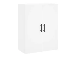 Aparador alto madera contrachapada blanco 69,5x34x180 cm