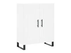 Aparador alto madera contrachapada blanco 69,5x34x180 cm