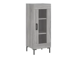 Aparador alto madera contrachapada gris Sonoma 34,5x34x180 cm