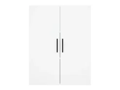 Aparador alto madera contrachapada blanco 69,5x34x180 cm