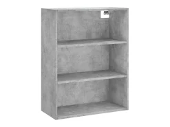 Aparador alto madera contrachapada gris hormigón 69,5x34x180 cm