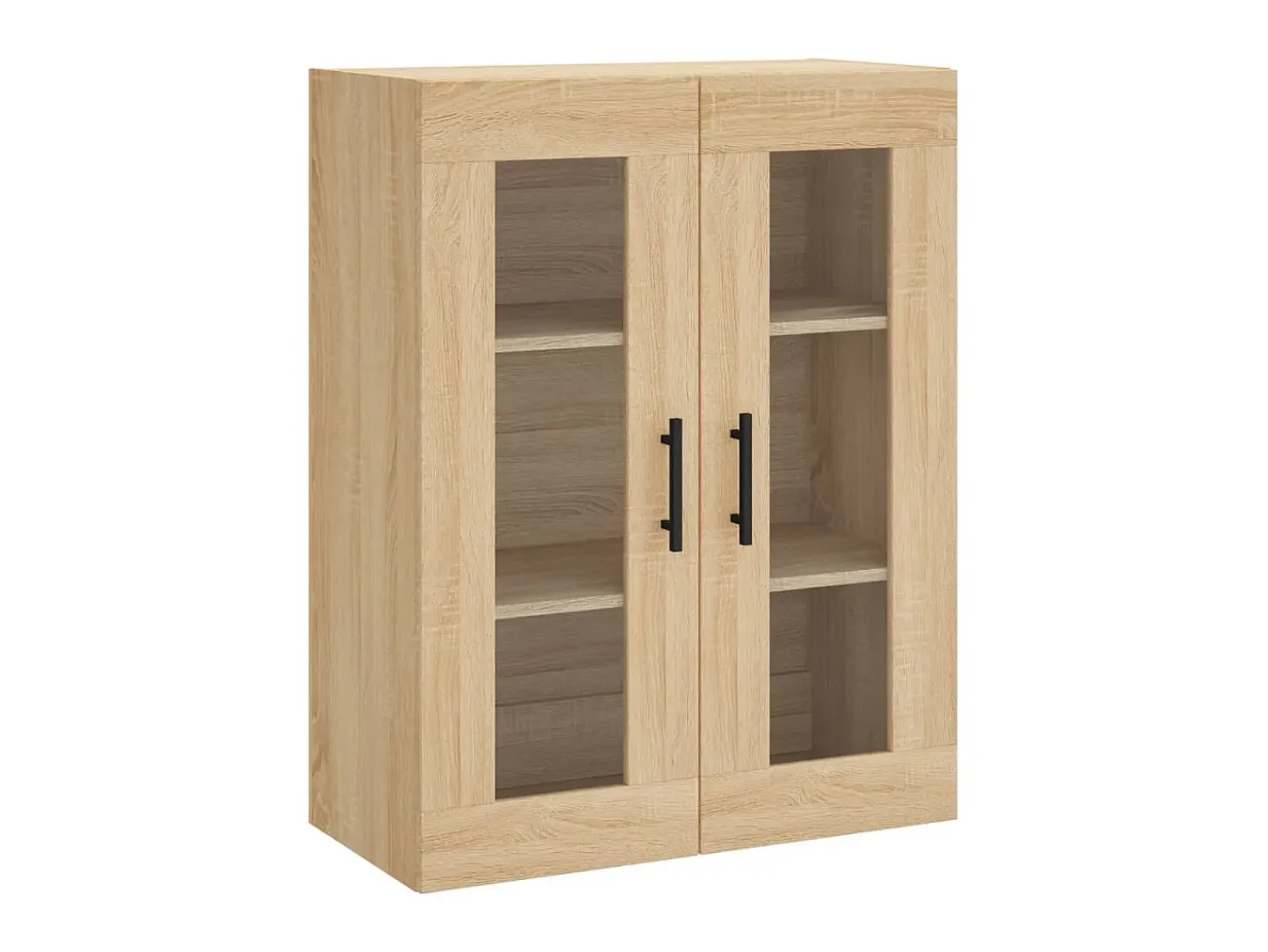 Aparador alto madera contrachapada color roble 69,5x34x180 cm ES848943