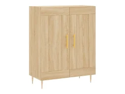 Aparador alto madera contrachapada color roble 69,5x34x180 cm