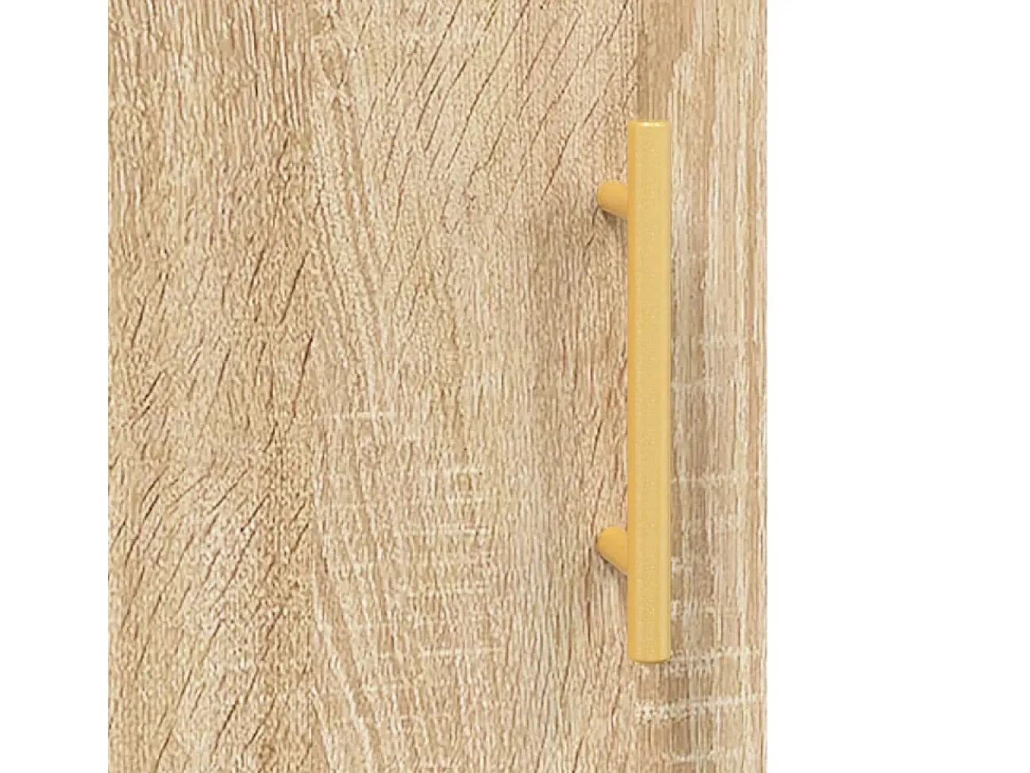 Aparador alto madera contrachapada color roble 69,5x34x180 cm