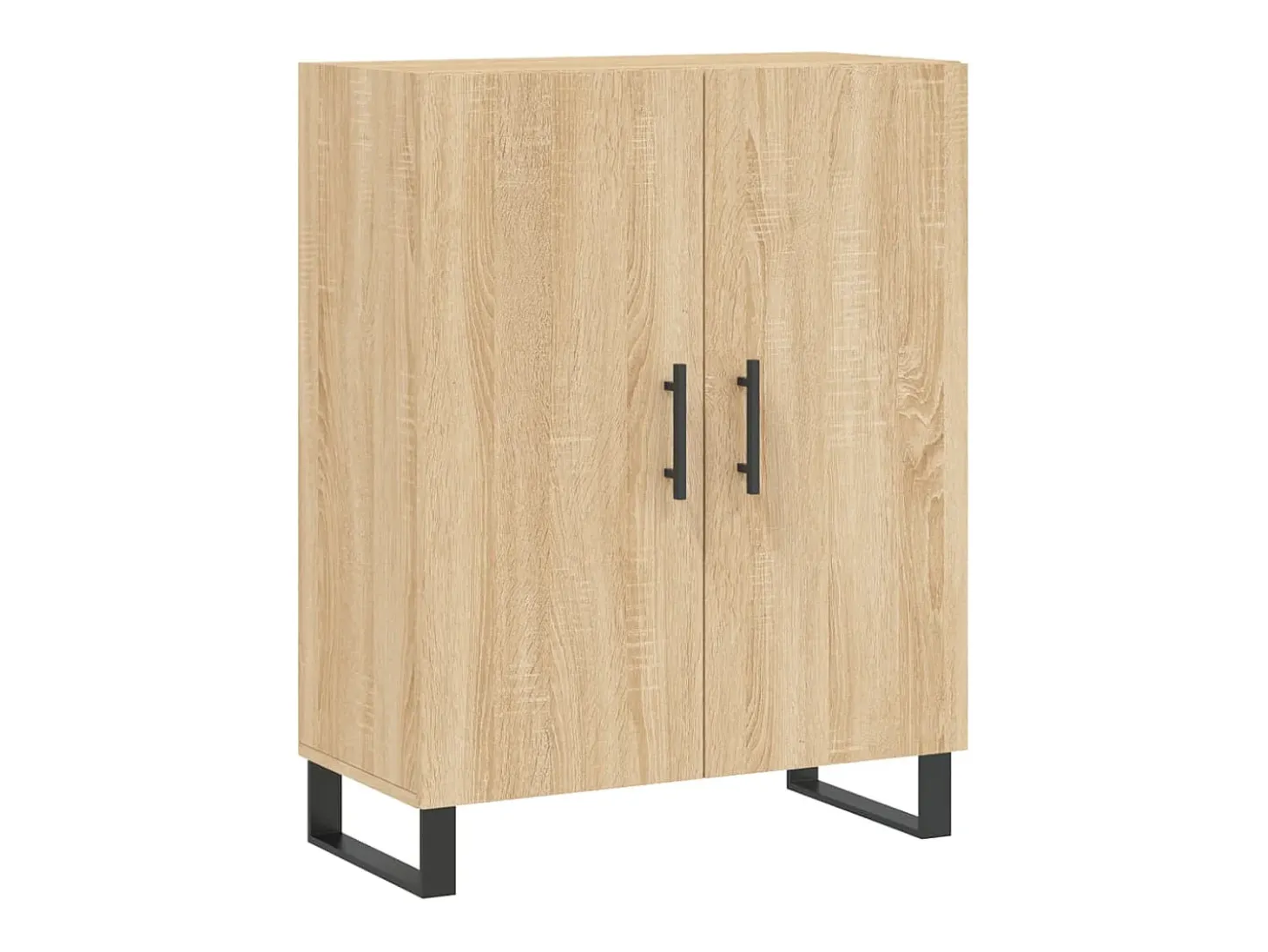 Aparador alto madera contrachapada color roble 69,5x34x180 cm