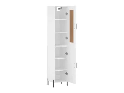 Aparador alto madera contrachapada blanco 34,5x34x180 cm ES20477