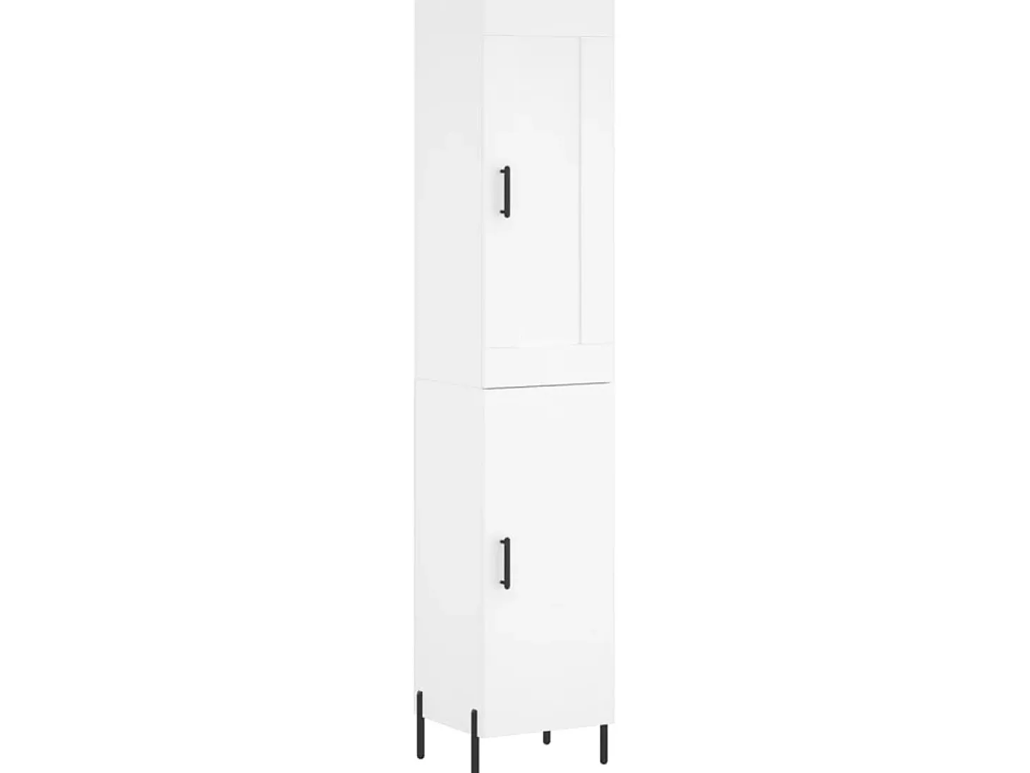 Aparador alto madera contrachapada blanco 34,5x34x180 cm ES20477