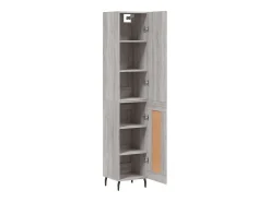 Aparador alto madera contrachapada gris Sonoma 34,5x34x180 cm