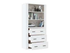 Aparador alto madera contrachapada blanco ES39269