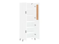 Aparador alto madera contrachapada blanco 69,5x34x180 cm ES74296