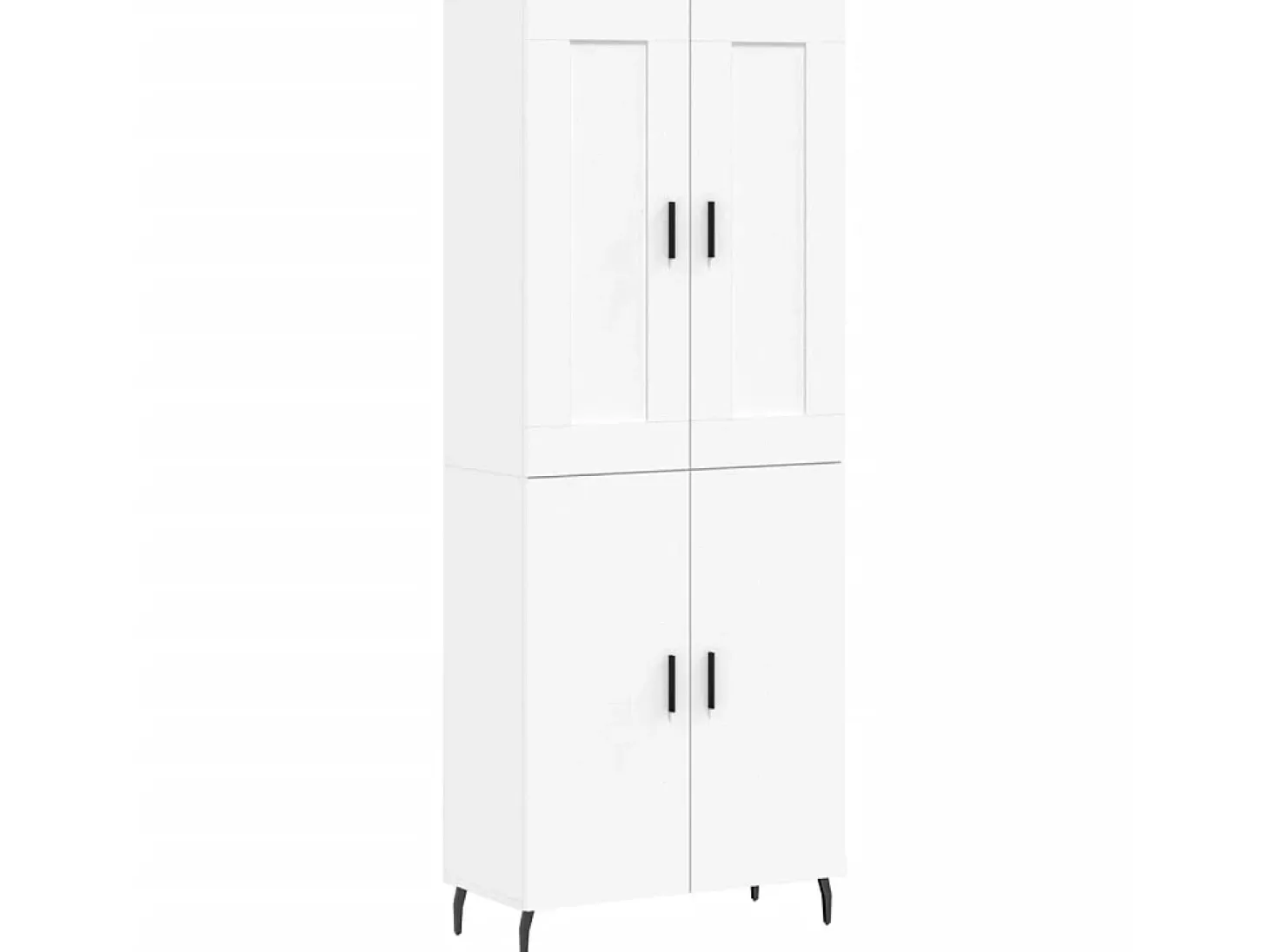Aparador alto madera contrachapada blanco 69,5x34x180 cm ES74296