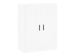 Aparador alto madera contrachapada blanco 69,5x34x180 cm ES74296