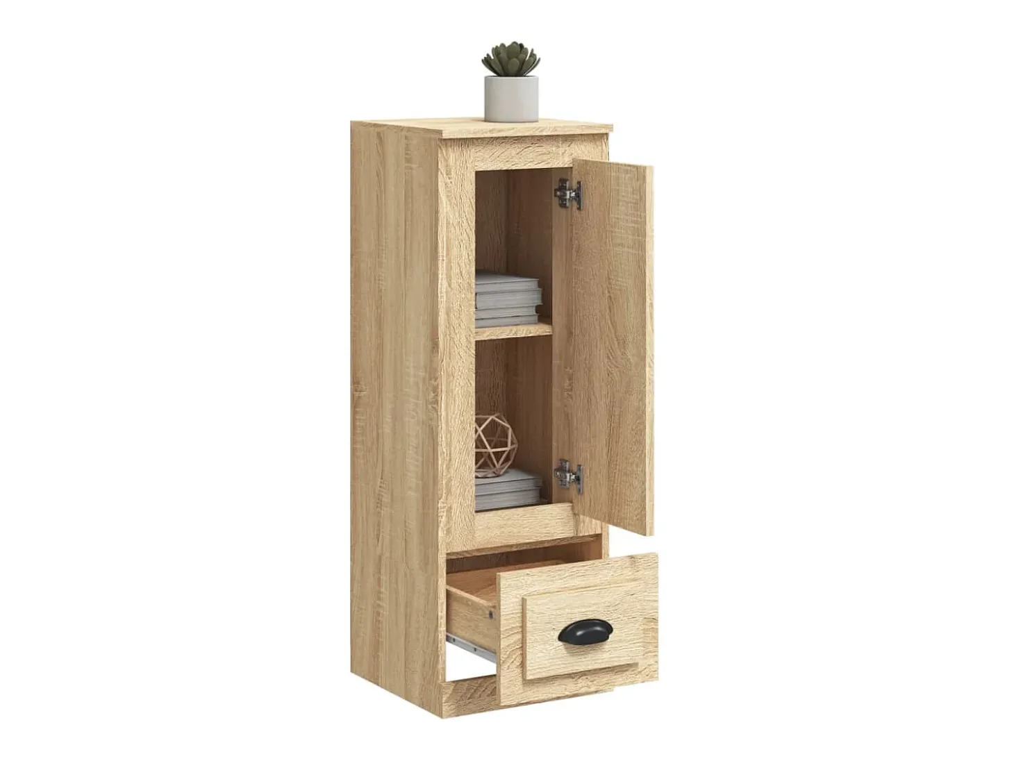 Aparador alto madera contrachapada roble Sonoma 36x35,5x103,5cm