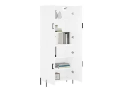 Aparador alto madera contrachapada blanco 69,5x34x180 cm ES61092