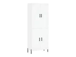 Aparador alto madera contrachapada blanco 69,5x34x180 cm ES61092
