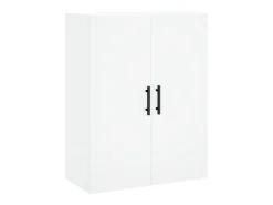 Aparador alto madera contrachapada blanco 69,5x34x180 cm