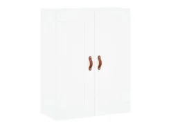 Aparador alto madera contrachapada blanco 69,5x34x180 cm ES53794
